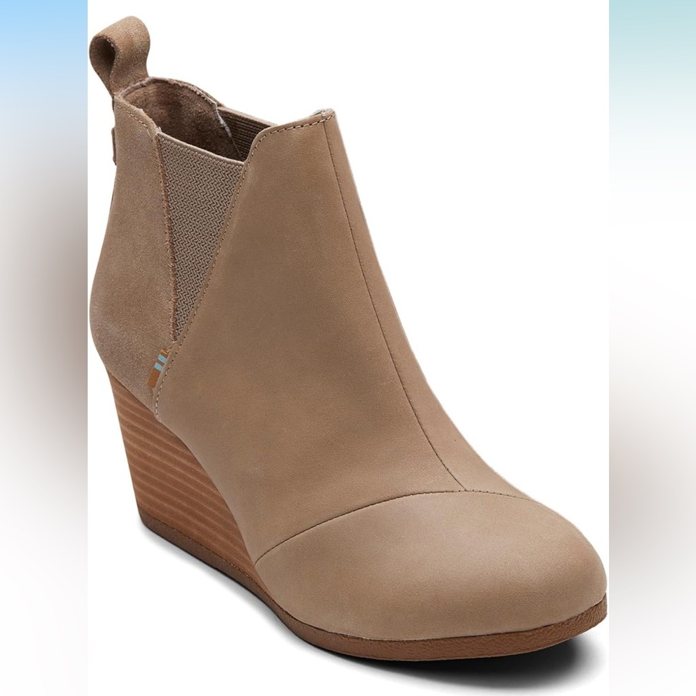 NWT Women's Toms Kelsey Wedge Ankle Boots